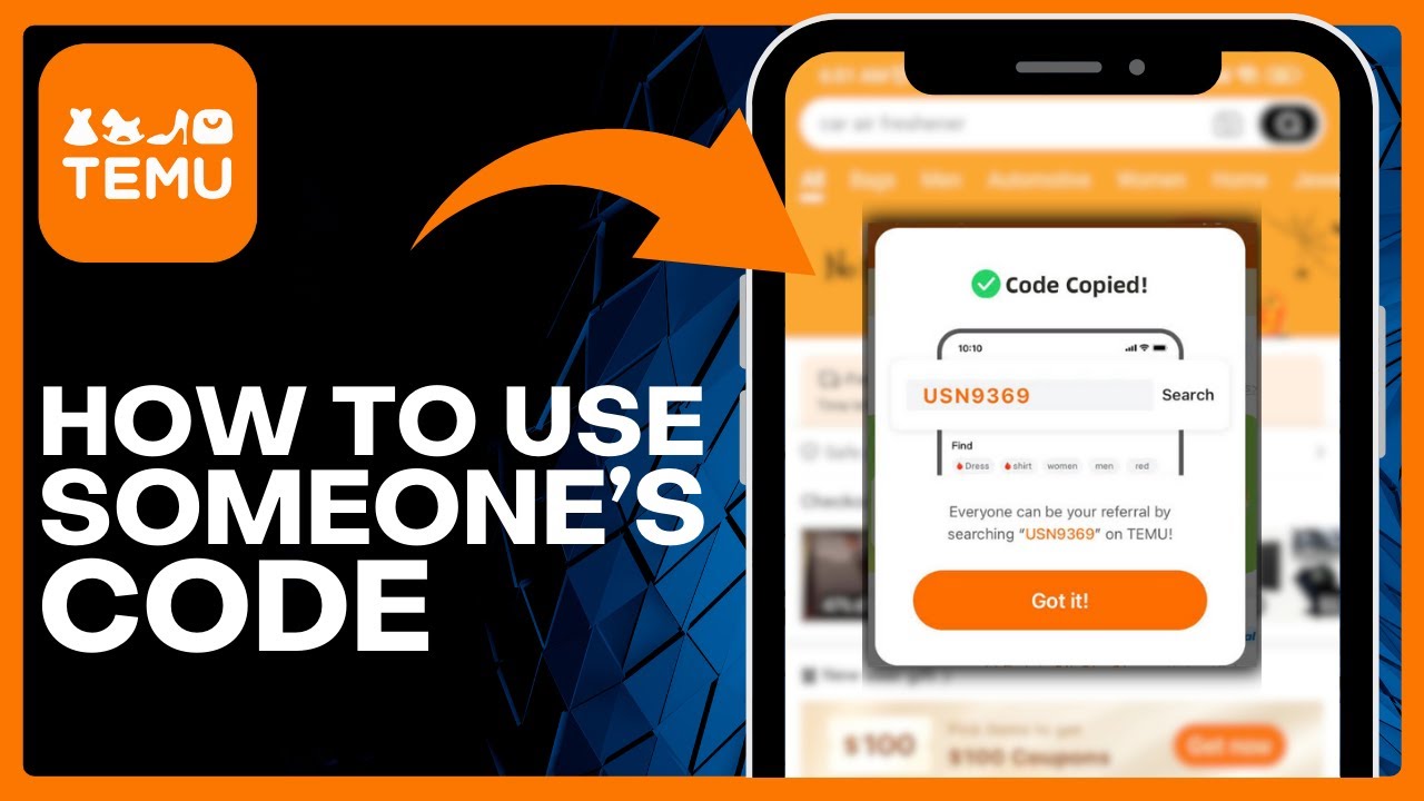 How to Use Someone’s Code on Temu